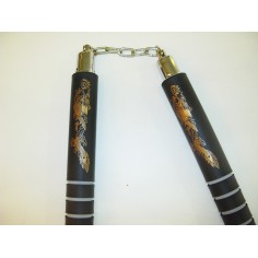 Nunchaku mousse noir dragon 2