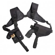 Holster d'epaule revolver noir porte douille 2