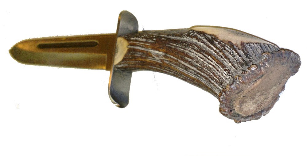 Couteau De Chasse Découpe Survie Lame Acier Carb 1075 Manche Bois Etui Cuir Fabric Artisanale