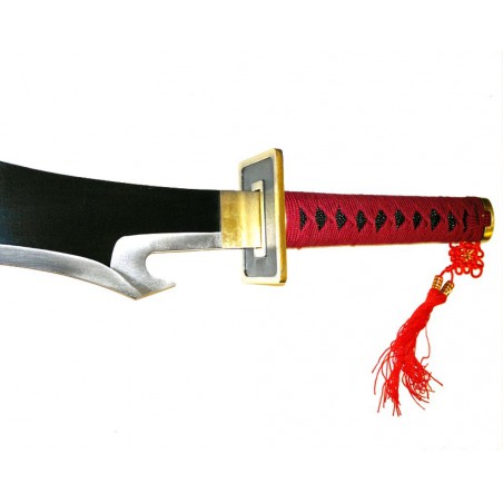 Epee Japan blade lame bicolore tresse rouge avec etui