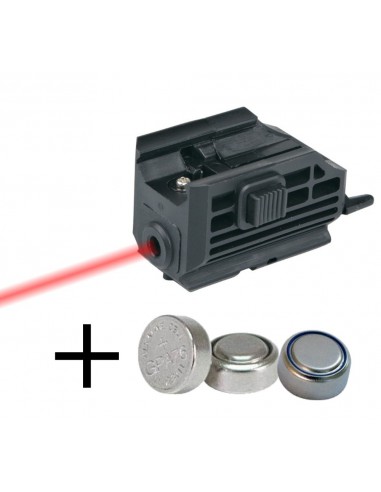 Laser micro ASG pour rail picatinny + 3 piles LR44