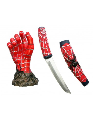 Couteau Spiderman Fourreau et Support Main