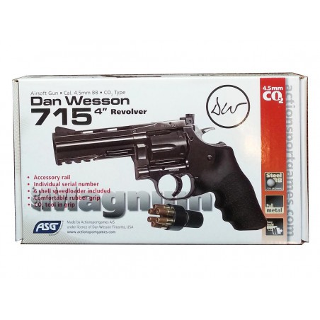Dan Wesson 715 4'' Steel Grey GNB 3j CO2 4,5mm