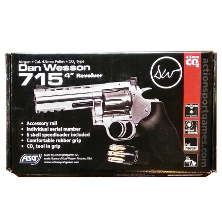 Dan Wesson 715 4'' Stainless GNB 3j CO2 4,5mm Plomb