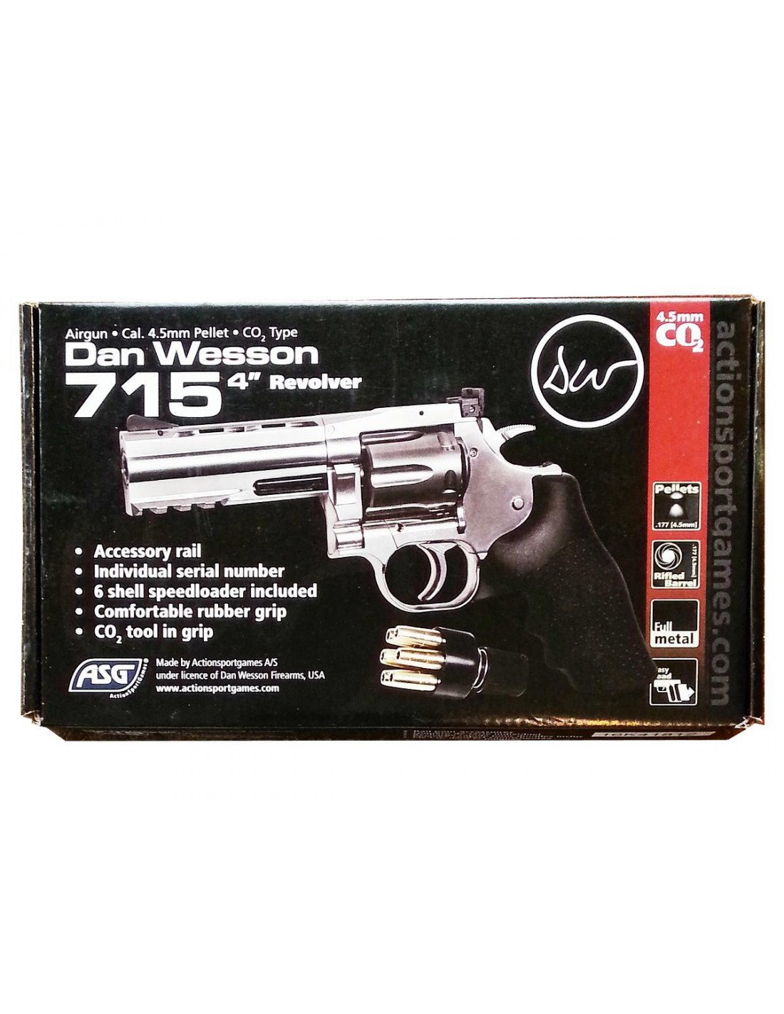 Pistolet ASG Dan Wesson Valor Full Metal 4,5mm CO2 Plomb 3j