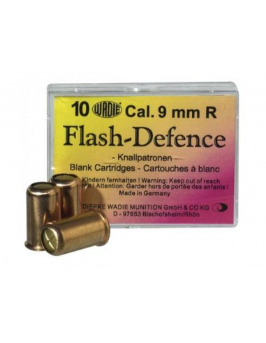10 cartouches à blanc Flash Defense 9 mm Revolver