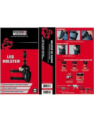 Fondina Coscia Universale Per Arma Corta - MFH, Colore Nero, Per Destrimani, Accessorio Tattico