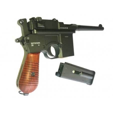 Mauser M712 Broomhandle Full Metal CO2 4,5 mm Semi et Full Auto Blowback