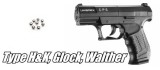 type Hk, Glock, Walther